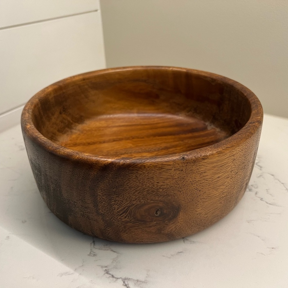 Elegant Brown Wooden Bowl